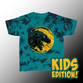 J. Bannon “Destroyer Of Worlds: Lightning” Kids Teal / Black Tie-Dye T-Shirt