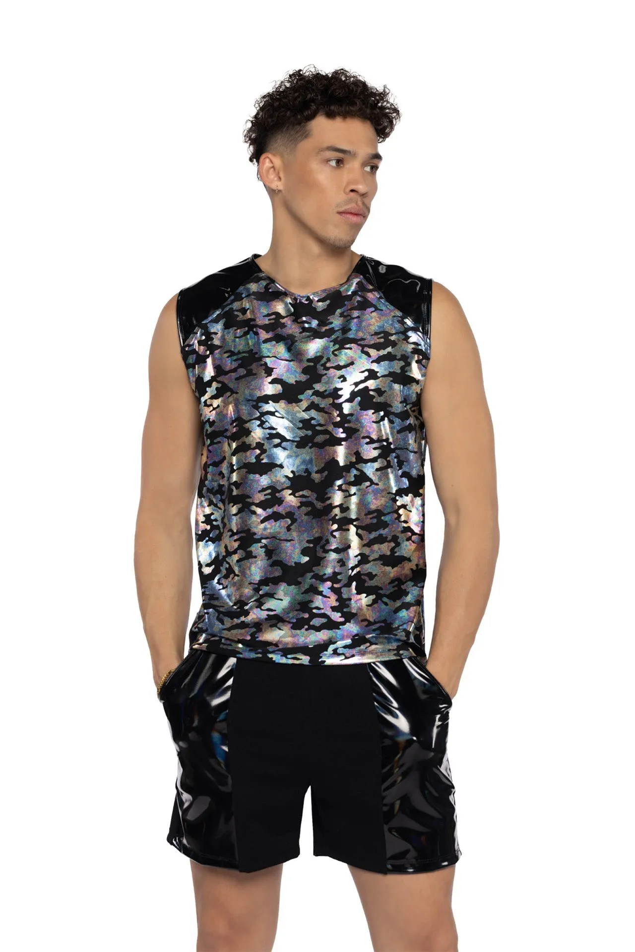 J-Valentine JR156 - Two-Tone Men's Sleeveless Shirt