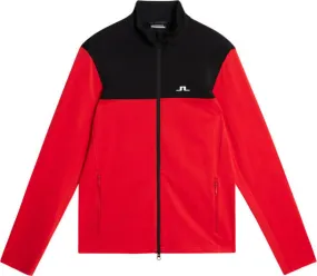 J.Lindeberg Men&#x27;s Banks Mid Layer Fiery Red | Buy J.Lindeberg Men&#x27;s Banks Mid Layer Fiery Red here | Outnorth