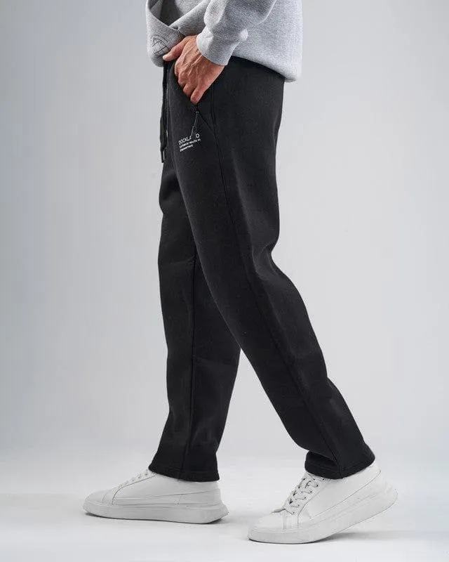 JOGGER WAIST SWEATPANTS  - BLACK