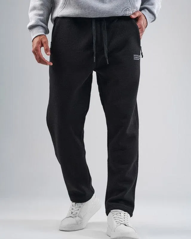 JOGGER WAIST SWEATPANTS  - BLACK