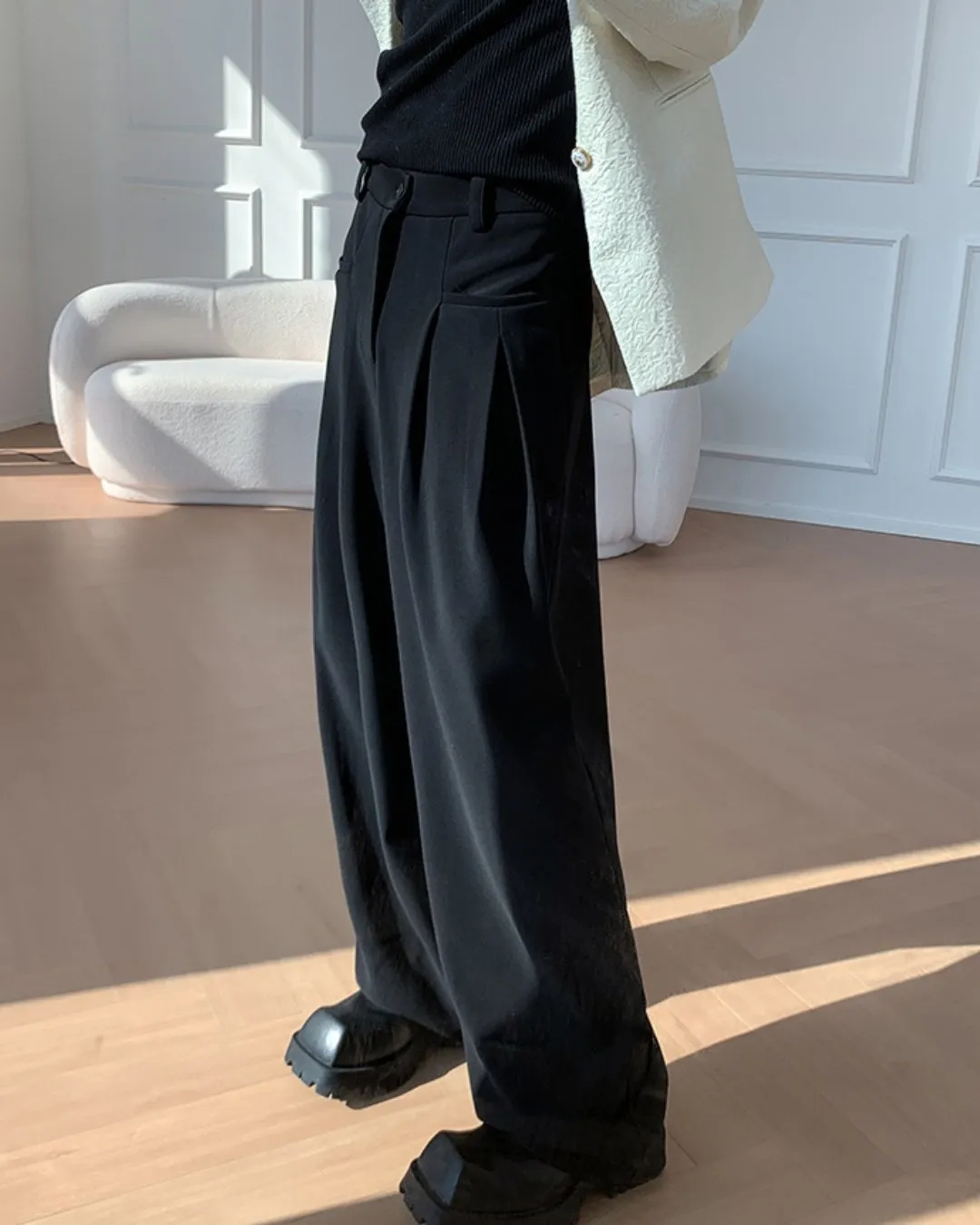 KOREAN WIDE PANTS BKC0128