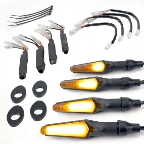 KTM 1290 Super Adventure (2015 ) complete LED Turn Signal kit V2 | Sequential | Super-Bright | Tinted Lens | Motorcycle Flasher Indicator