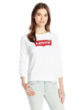 Levi's Women's The Graphic Classic Crew Sweatshirt Batwing Marshmellow