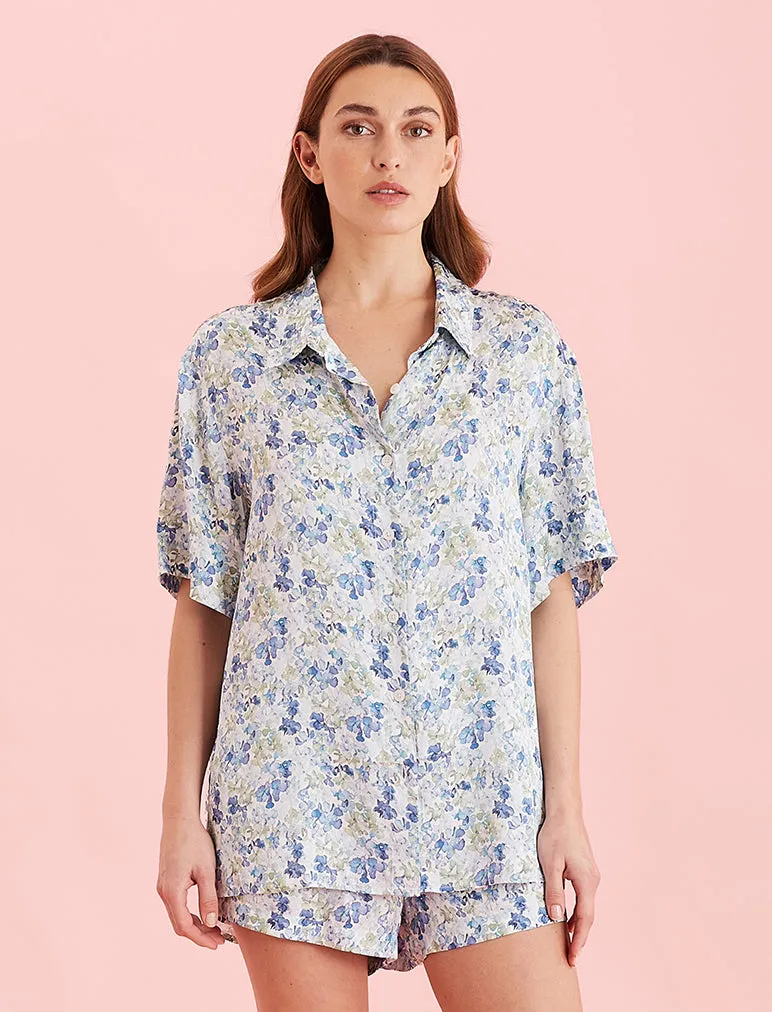 Lily Jane Satin Short Sleeve Shirt