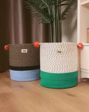 Maximalism Inspired Handmade Woven Laundry Storage Baskets