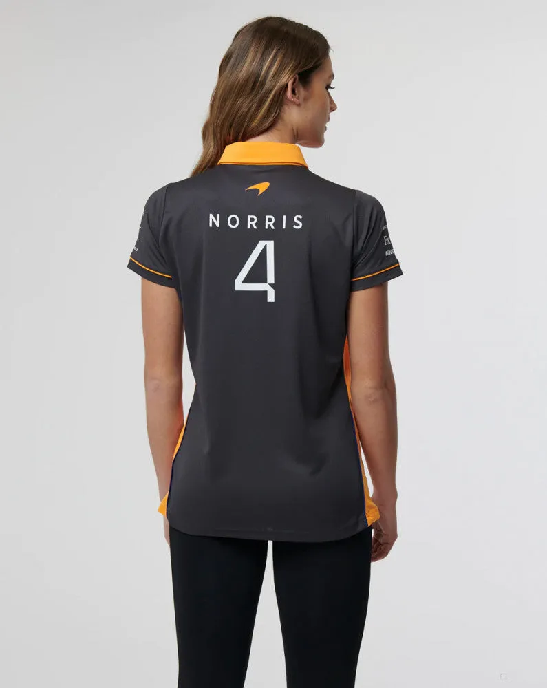 McLaren Womens Polo, Lando Norris Team, Orange, 2022