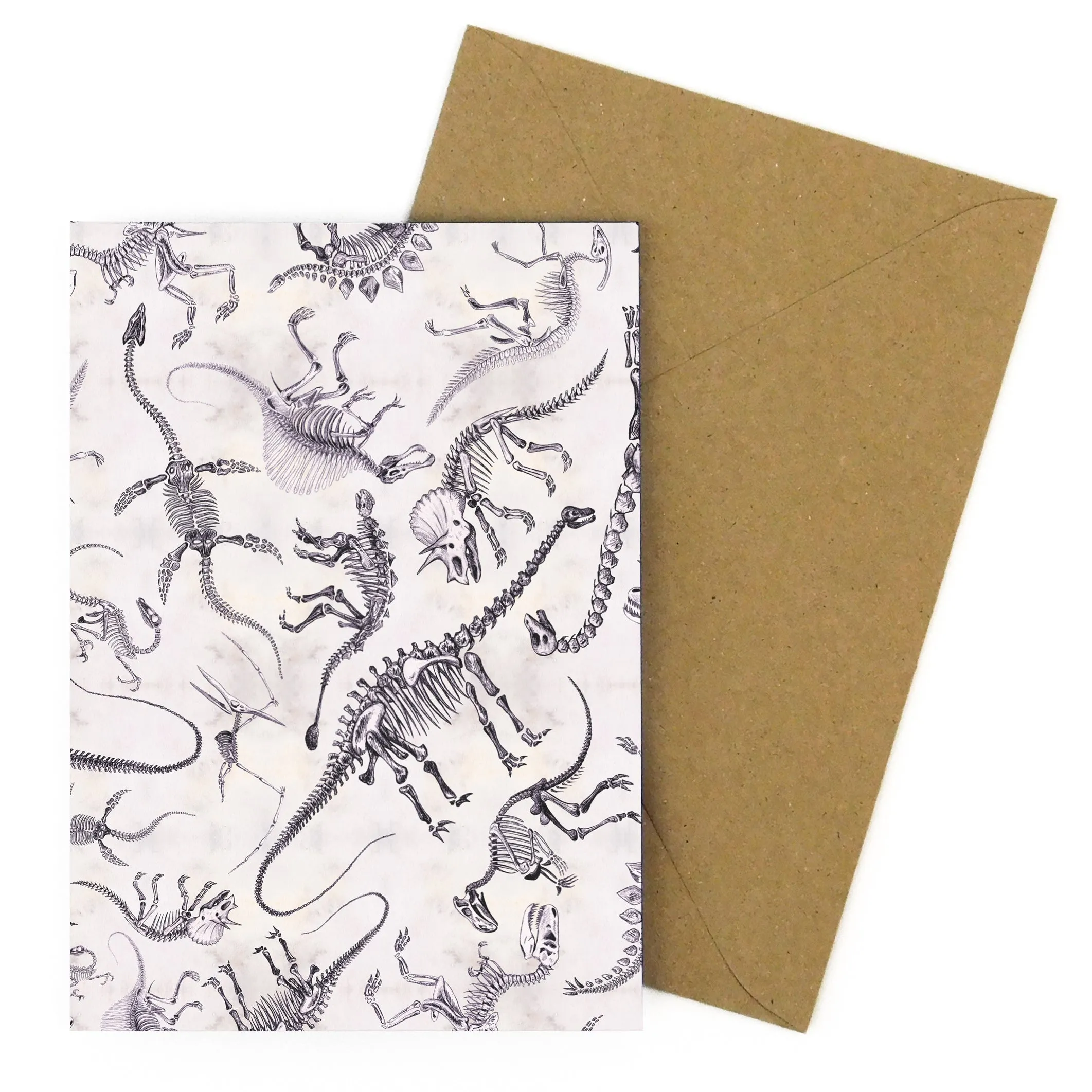 Mesozoic Dinosaur Print Greetings Card