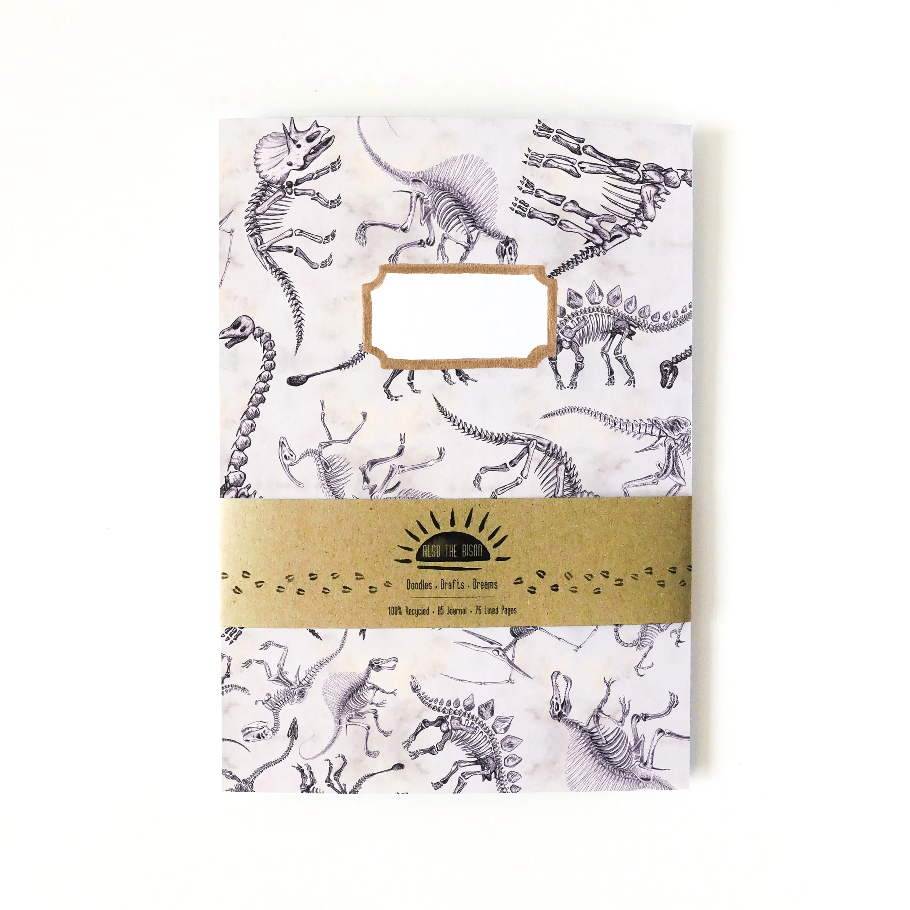 Mesozoic Dinosaur Print Lined Journal