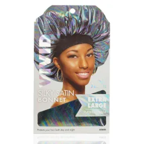 Ms. Remi Silky Satin Vivid Bonnet XL Platinum Zebra