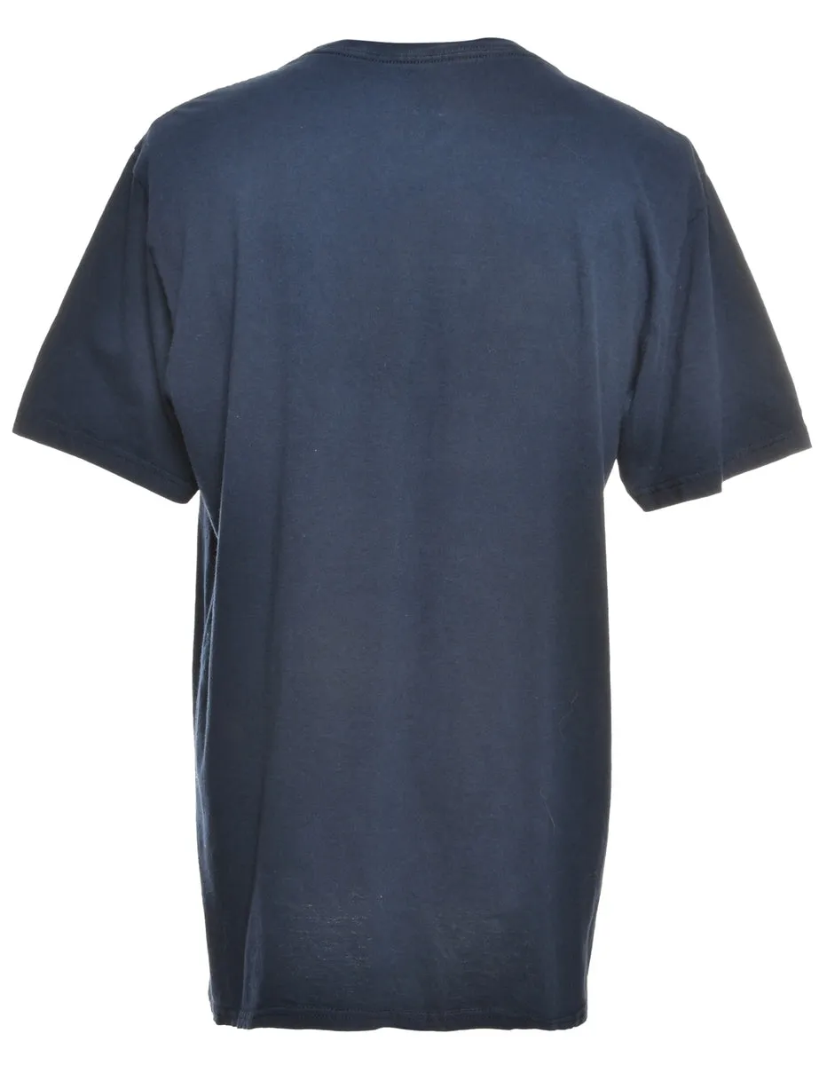 Navy Adidas Printed T-shirt - L