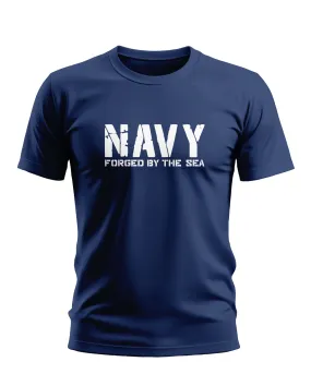 Navy Forged By The Sea Soft Cotton T-shirt