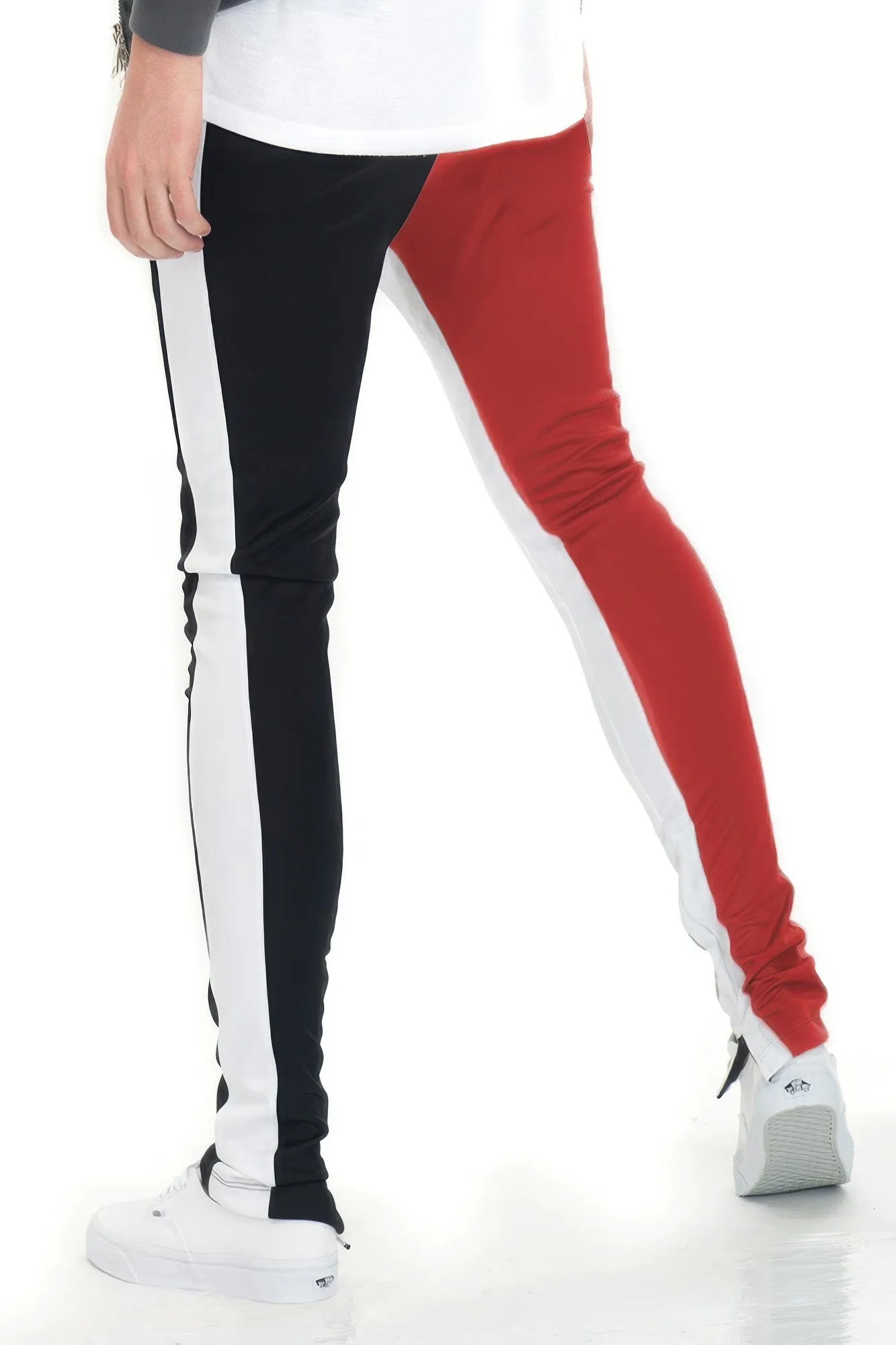 NicholesGifts Men Two Tone Color Block Track Pant Jogger