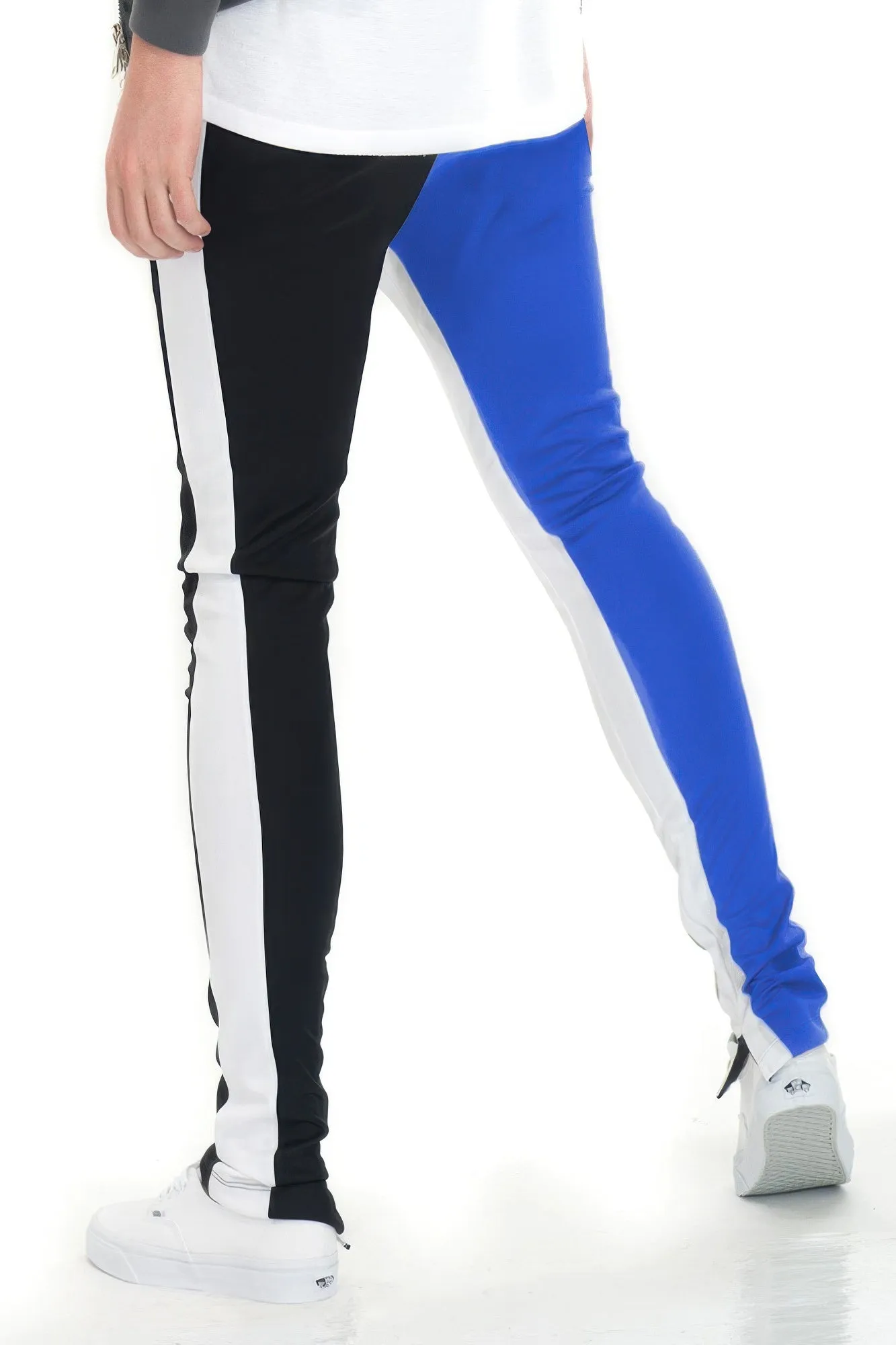 NicholesGifts Men Two Tone Color Block Track Pant Jogger