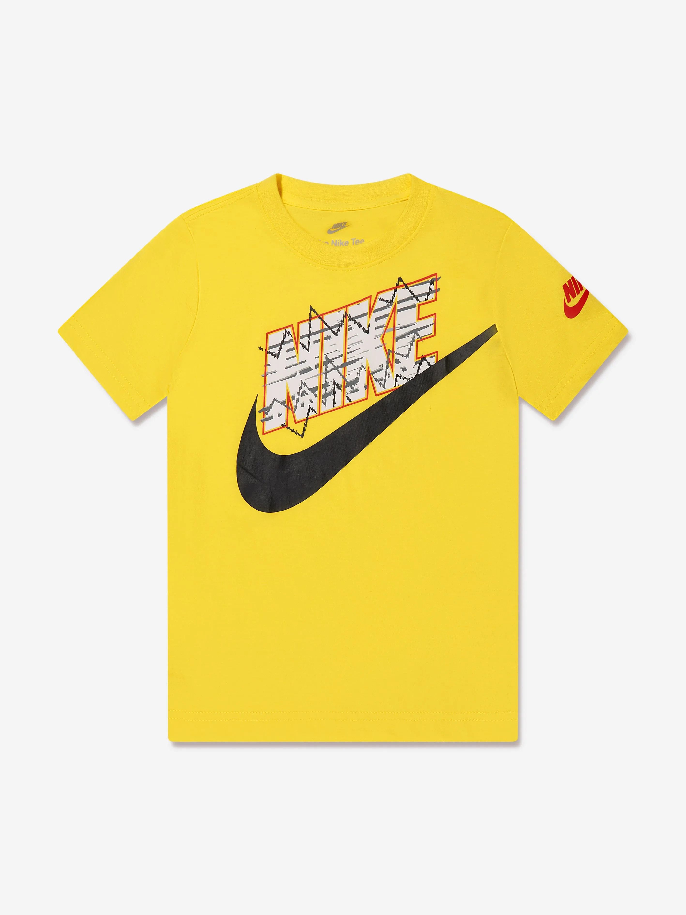 Nike Boys Wave Futura T-Shirt in Yellow