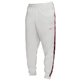 Nike Logo Taped Hem White Sweatpants