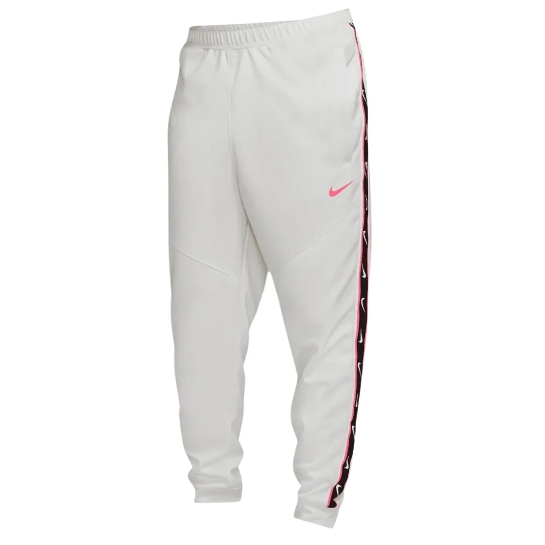 Nike Logo Taped Hem White Sweatpants