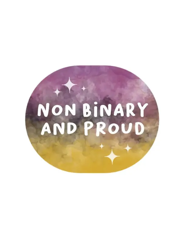 Non Binary And Proud Sticker