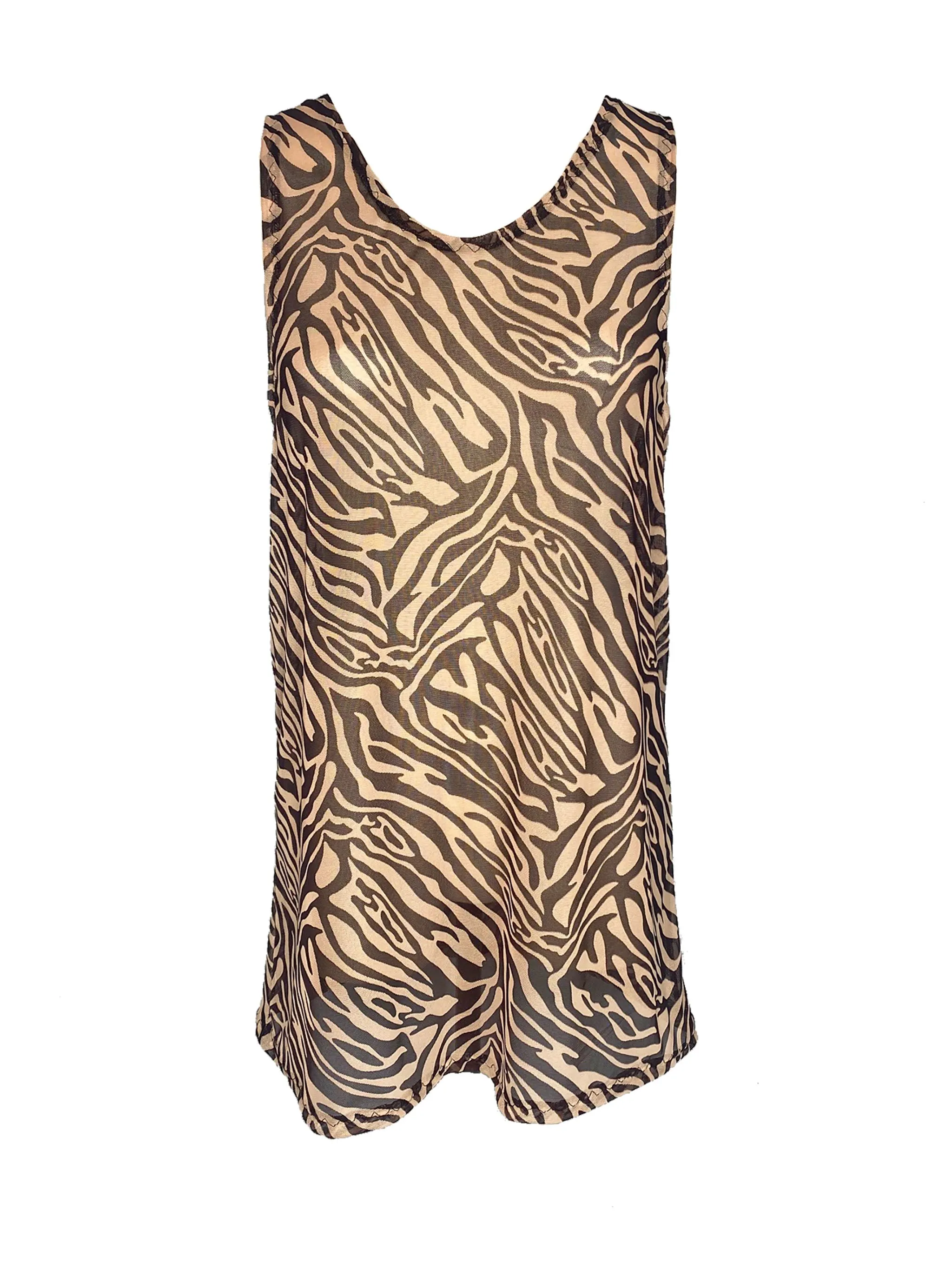 Nude Zebra Tank