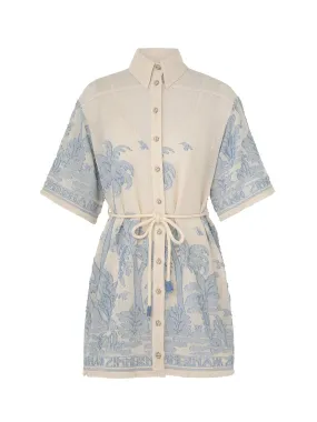 Ottie Palm Shirt Dress