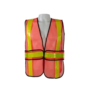 OVM-HGCSA ANSI NON-Rated Orange Mesh Vest With Adjustable Sides & Reflective “X” On Back