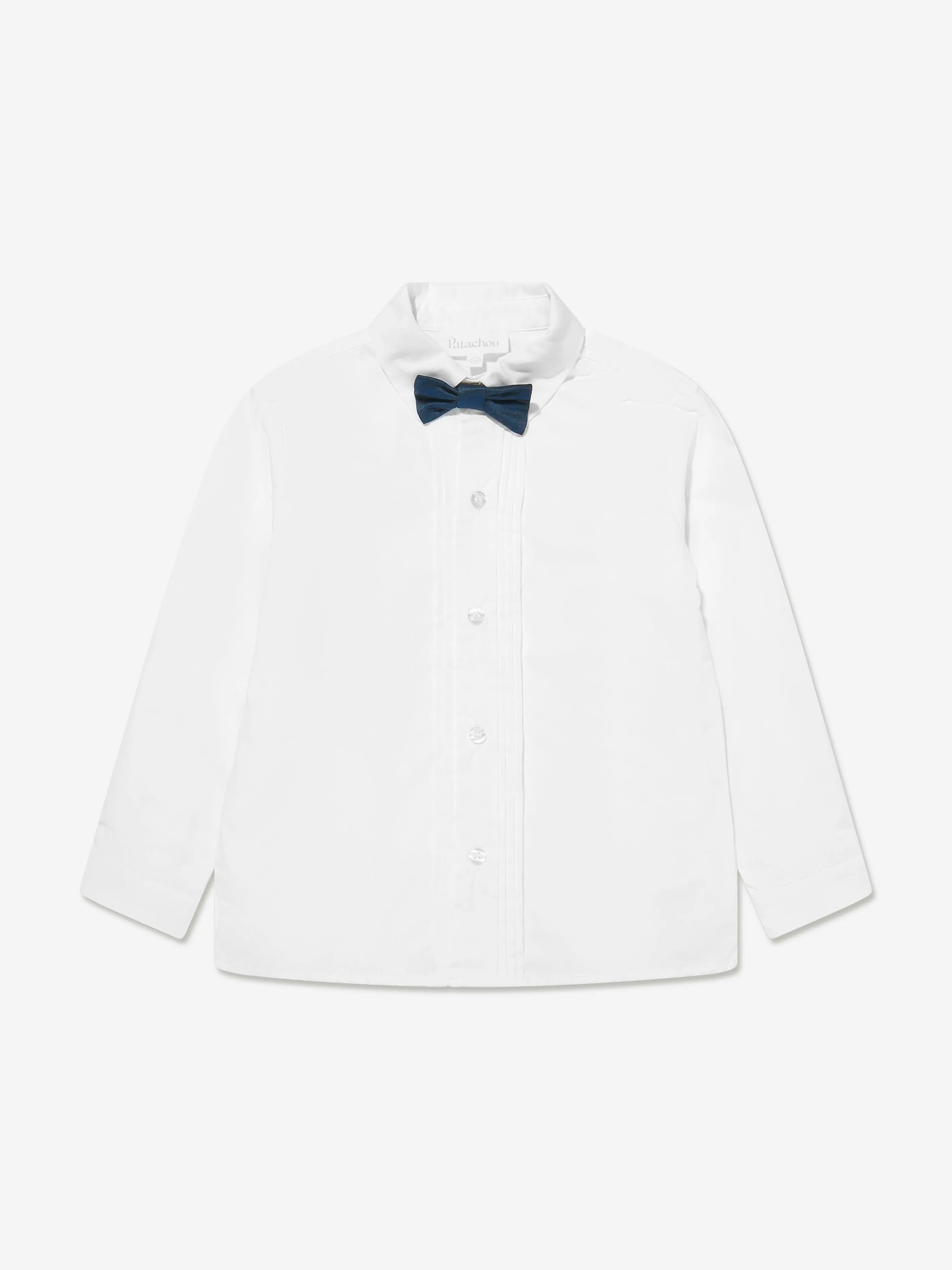 Patachou Boys Shirt With Bow Tie in Navy