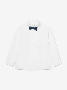 Patachou Boys Shirt With Bow Tie in Navy