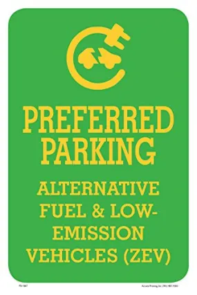 Preferred Parking 12"X18" Aluminum/PVC Sign