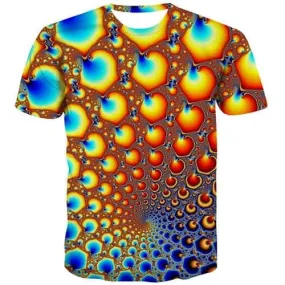 Psychedelic T-shirt Men Dizziness Tshirt Anime Galaxy T-shirts Graphic Rock Tshirts Casual Gothic T shirts Funny Short Sleeve