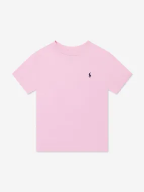 Ralph Lauren Boys Logo T-Shirt in Pink