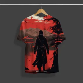 Red Samurai All Over Printed T-Shirt