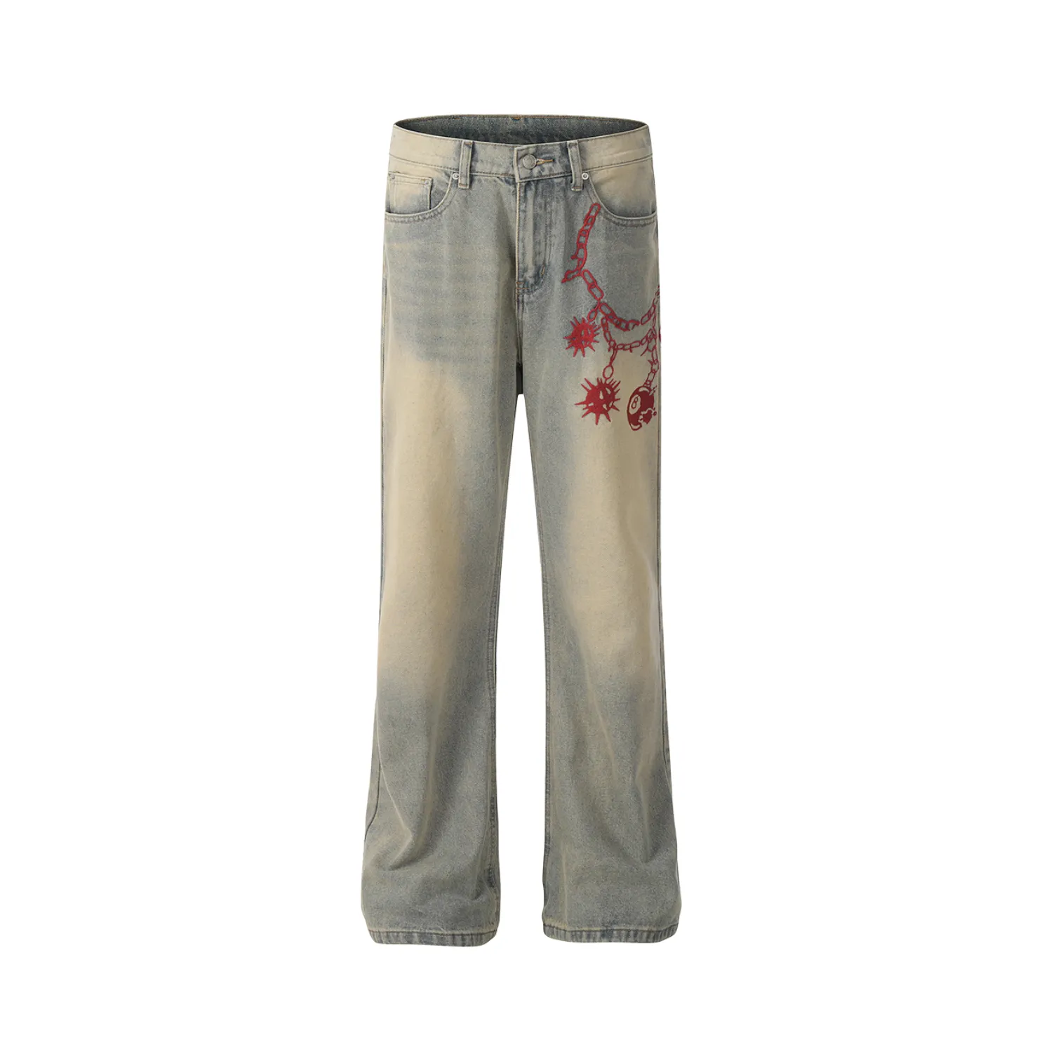 Ruby Ball Chained Denim Pants