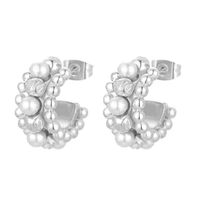 Sadaf / Earrings Pearl Silver