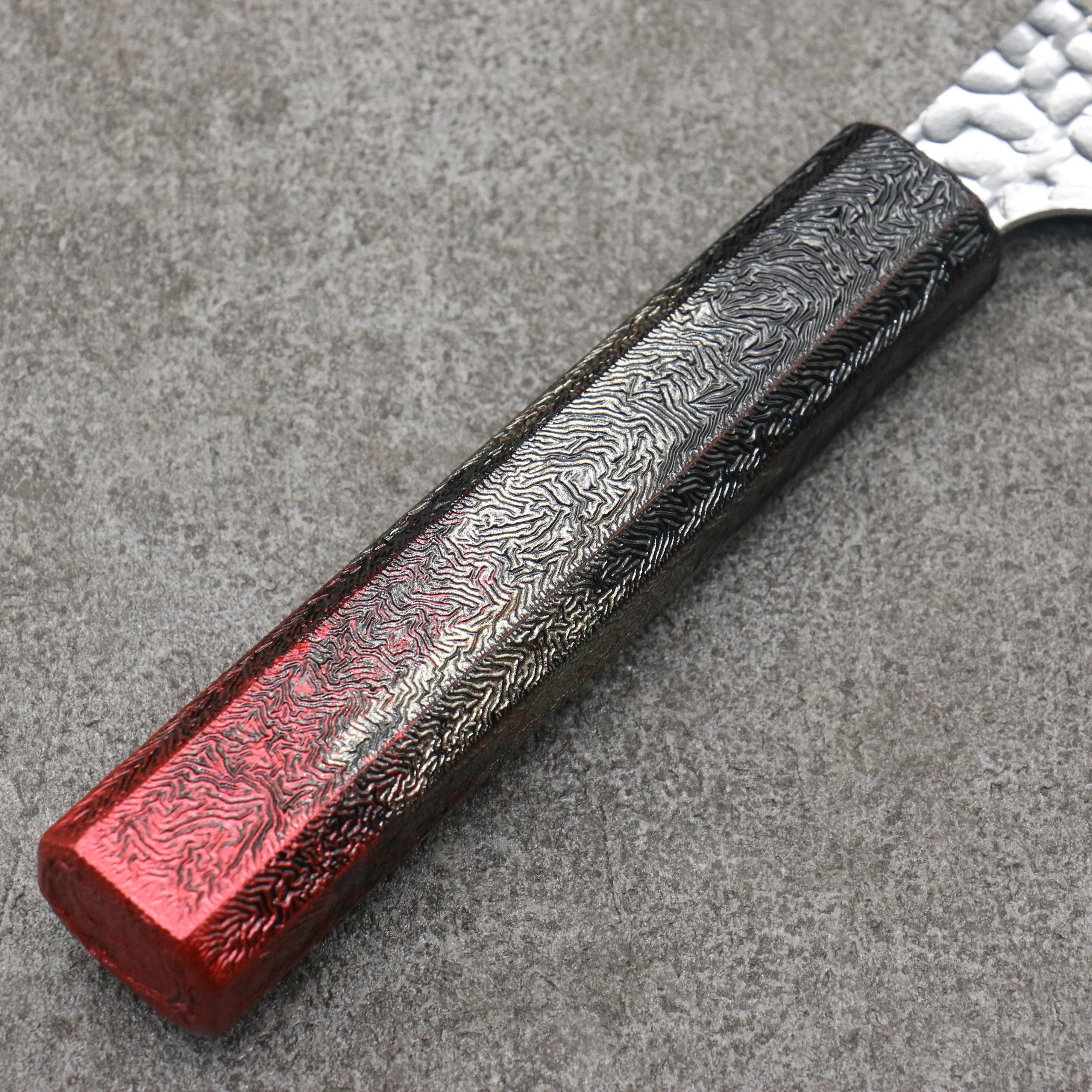 Sakai Takayuki Rinnou VG10 33 Layer Damascus Kengata Santoku 160mm Red Lacquered Handle