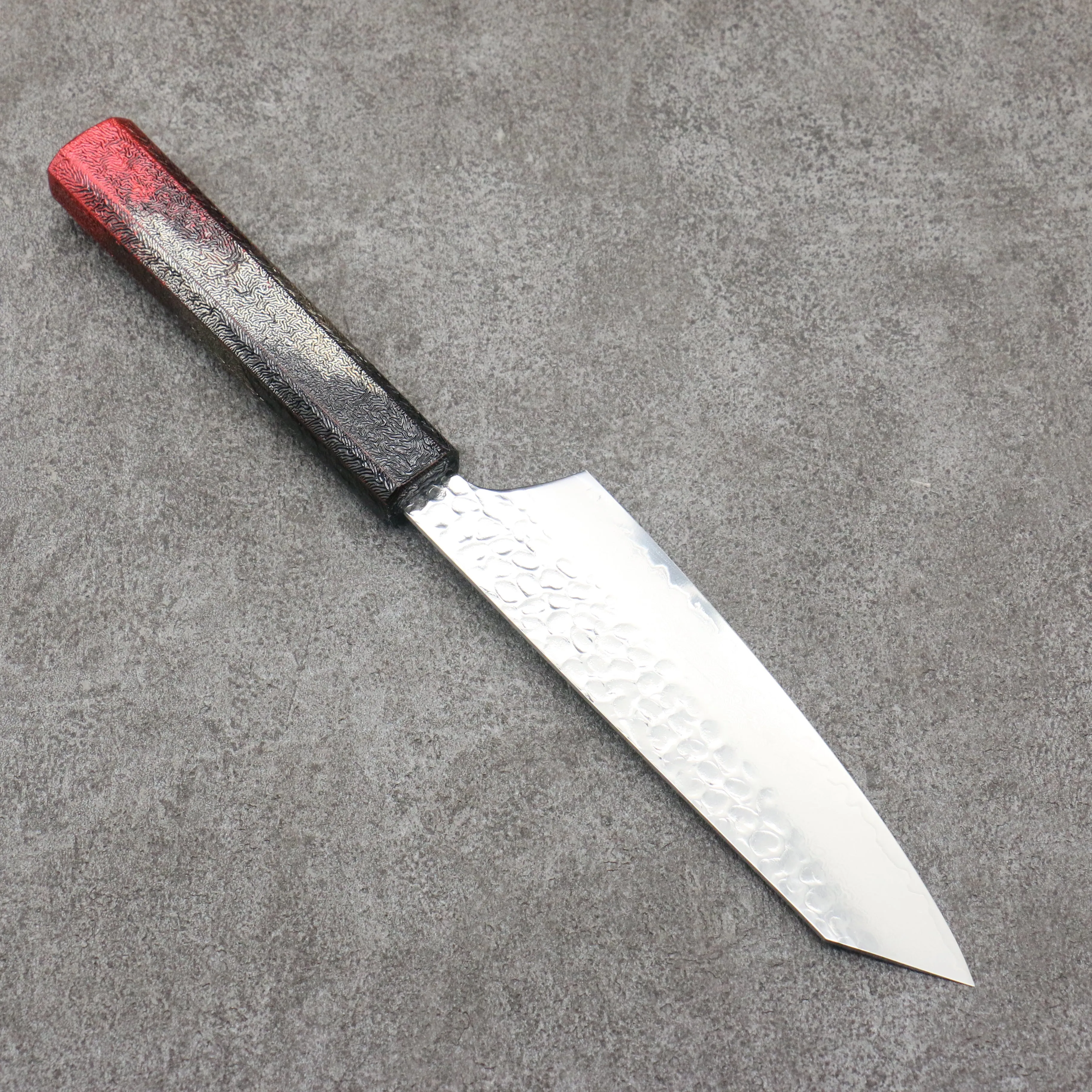 Sakai Takayuki Rinnou VG10 33 Layer Damascus Kengata Santoku 160mm Red Lacquered Handle