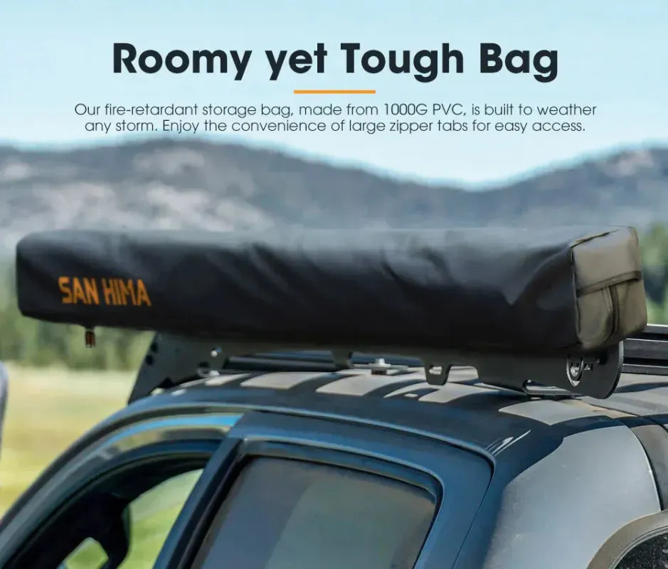 San Hima 4x4 270 Degree Free-Standing Manta Awning | Passenger Side