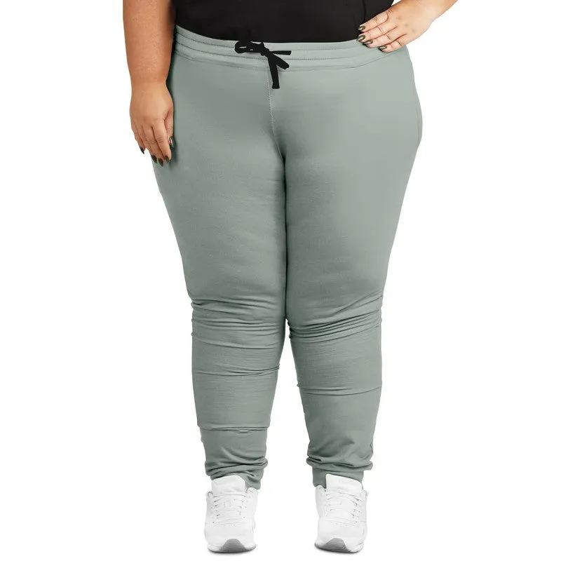 Shaded Pale Green Gray Joggers | Unisex | with PLUS sizes | C10M0Y10K30