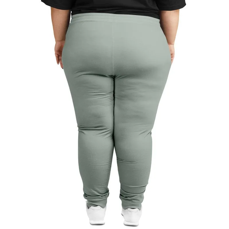 Shaded Pale Green Gray Joggers | Unisex | with PLUS sizes | C10M0Y10K30