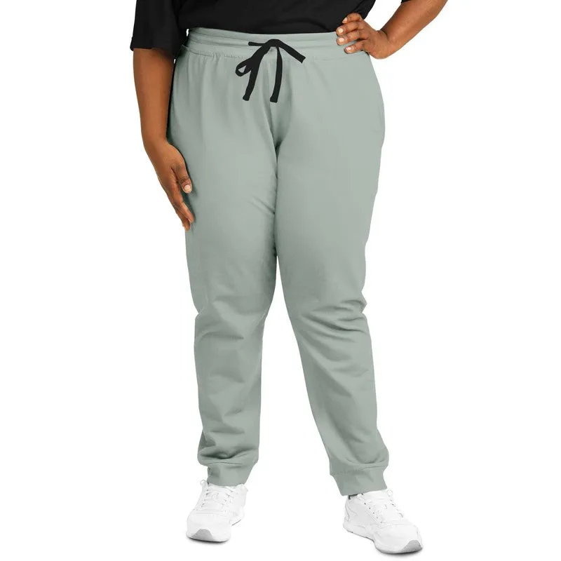 Shaded Pale Green Gray Joggers | Unisex | with PLUS sizes | C10M0Y10K30