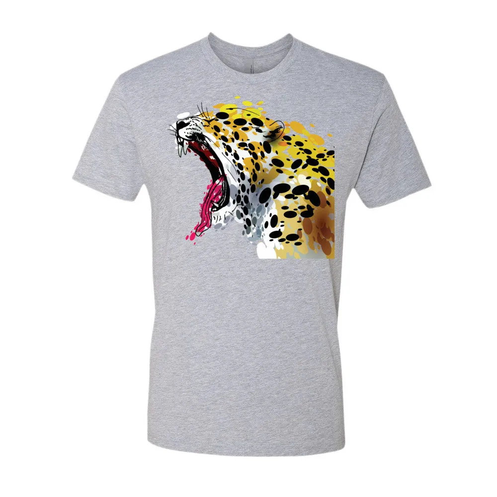 Short Sleeve Men's t-Shirt - Abstract Jaguar Yawning