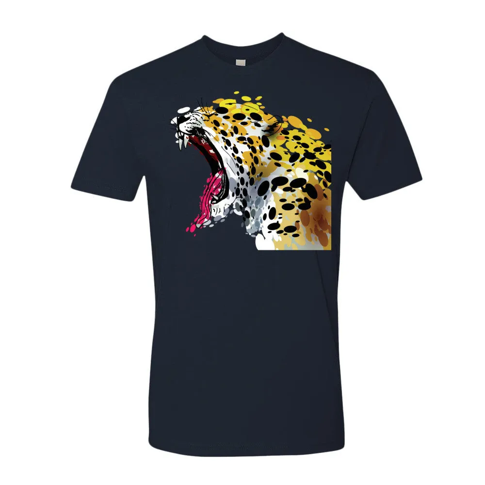 Short Sleeve Men's t-Shirt - Abstract Jaguar Yawning