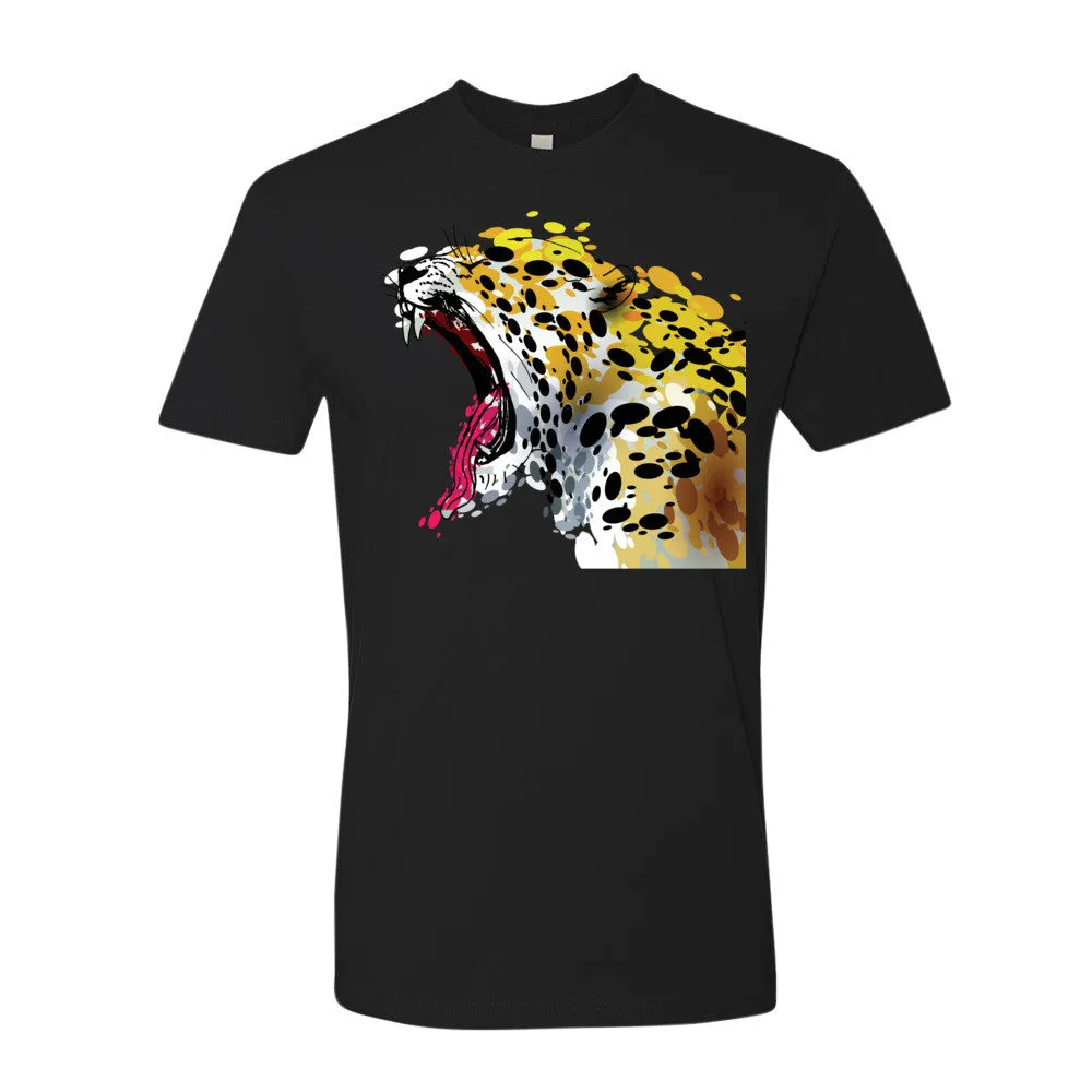 Short Sleeve Men's t-Shirt - Abstract Jaguar Yawning