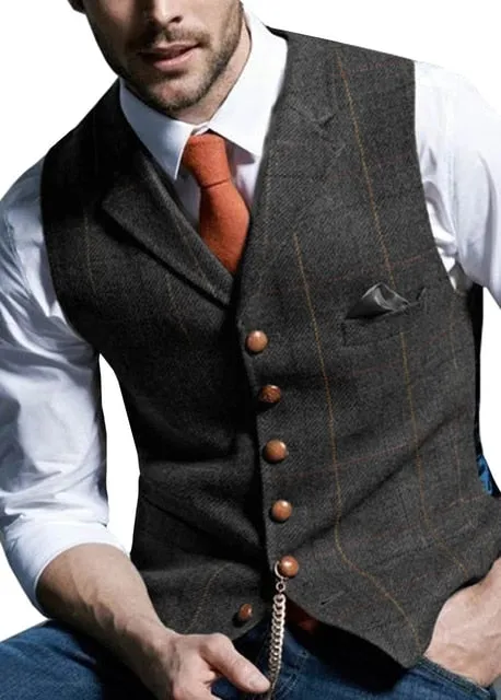 Single Breasted Button Decorated Vest