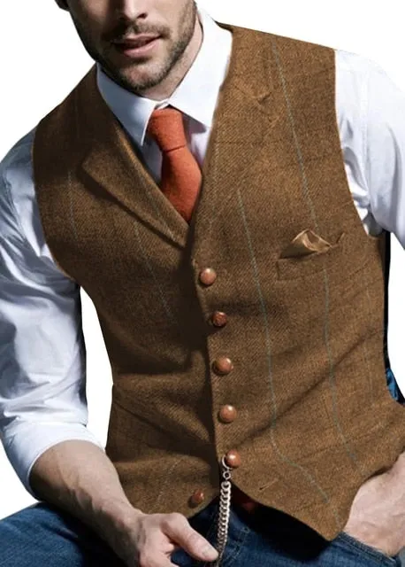 Single Breasted Button Decorated Vest