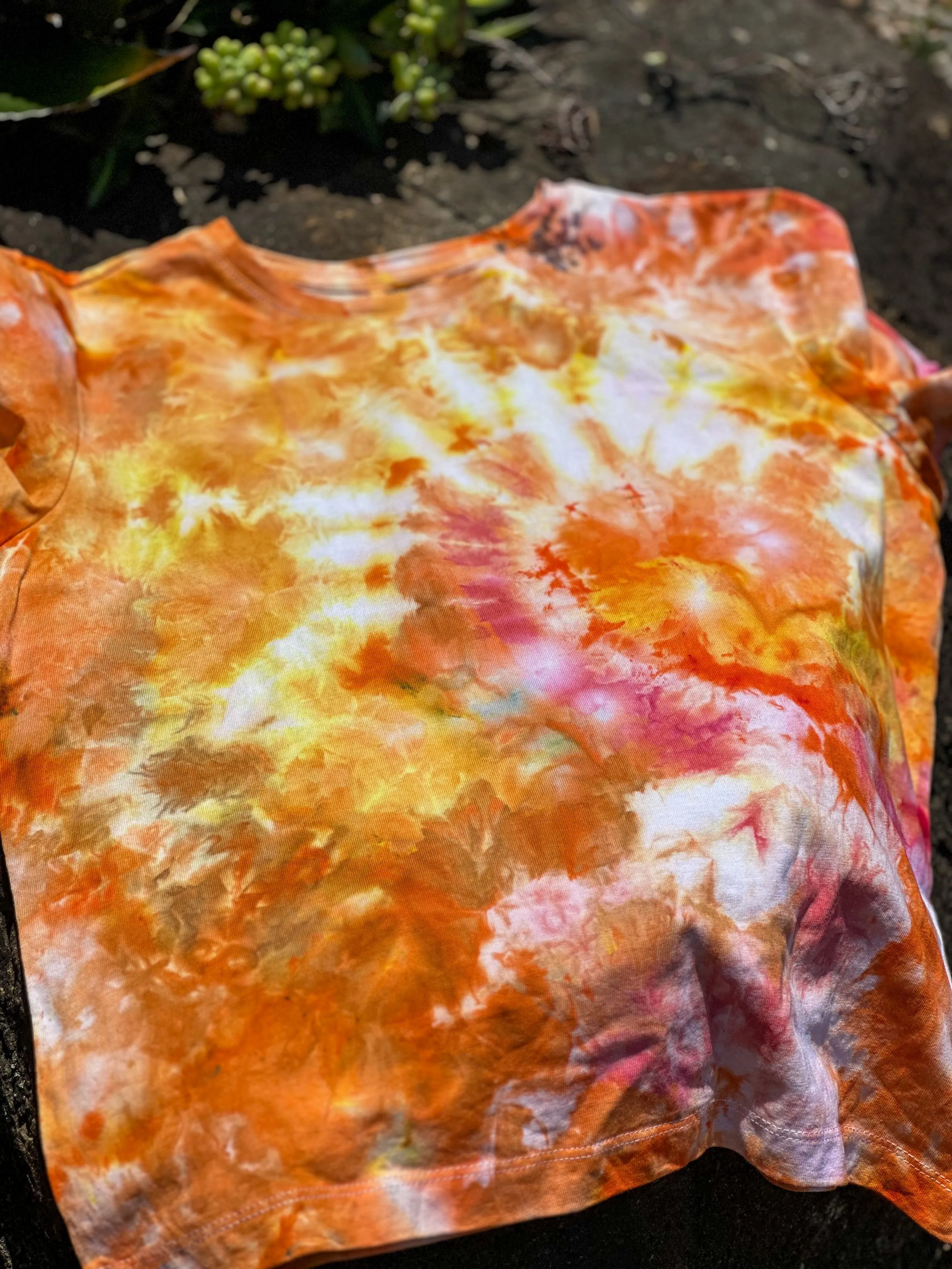 Small Walkabout Tails Ice dyed Crop T- Shirt (longer style)