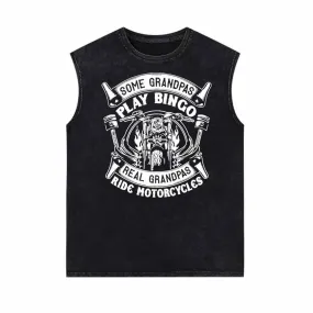 Some Grandpas Play Bingo Motorcycle Print Vest Top