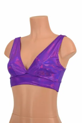 Starlette Bralette in Grape Holographic