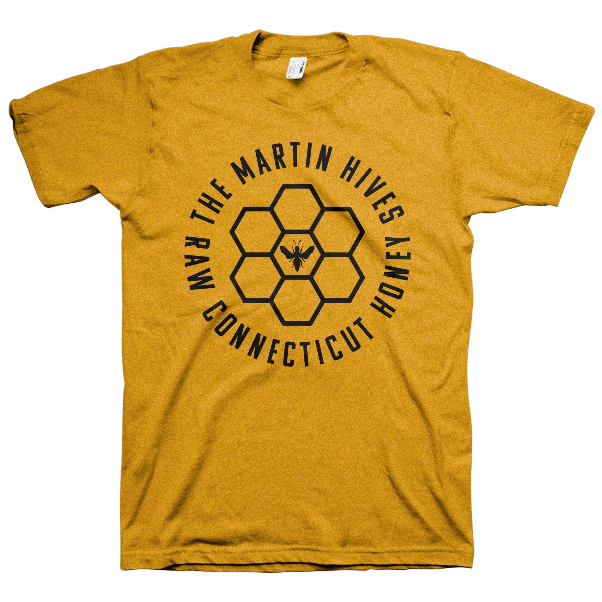 The Martin Hives Honey Co. "Raw CT Honey" Gold T-Shirt