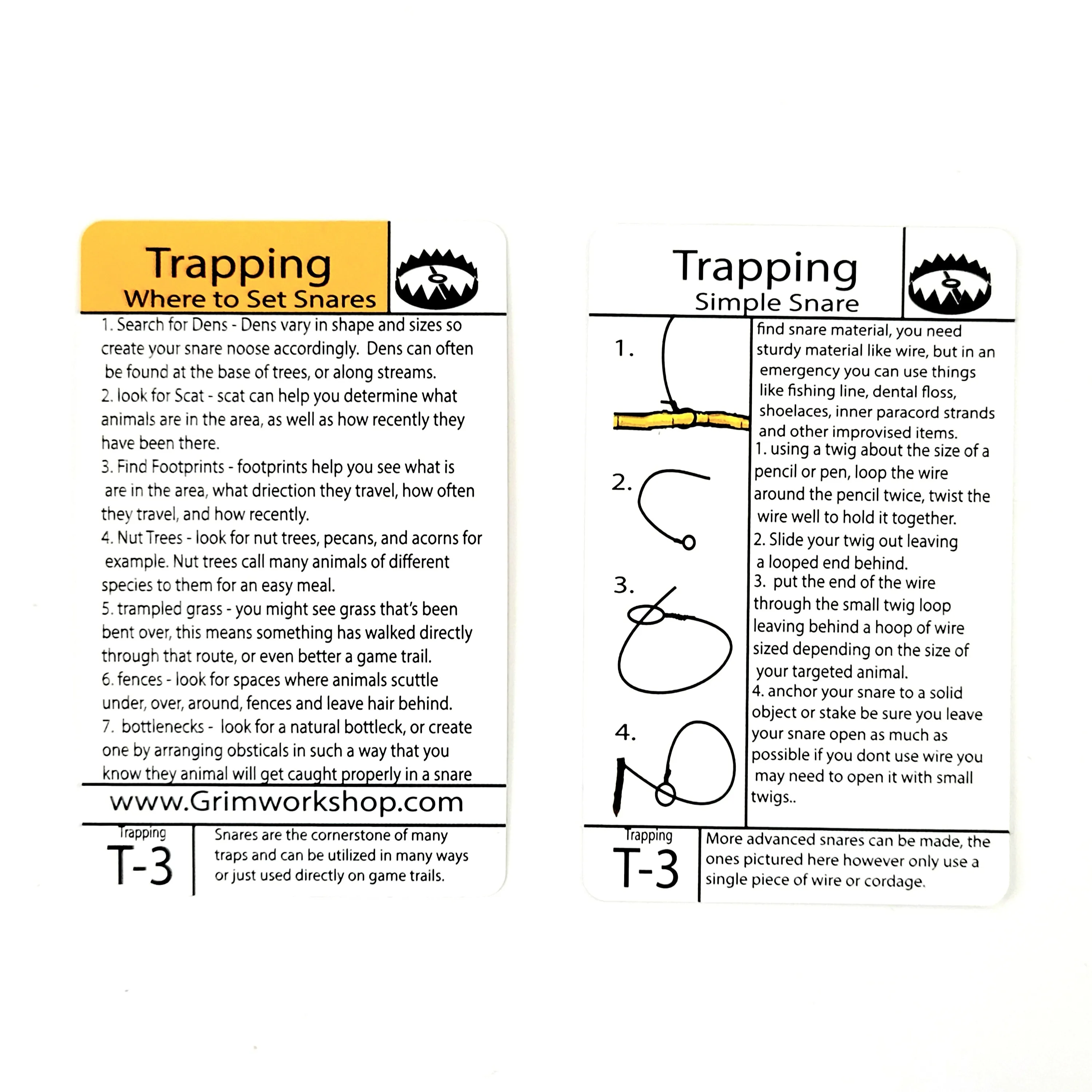 Tip Card T-3: How to Make a Snare Trap Trapping