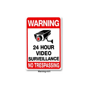 US 5-10Pc 24 Hr Video Surveillance Sign No Trespassing Security Warning Aluminum